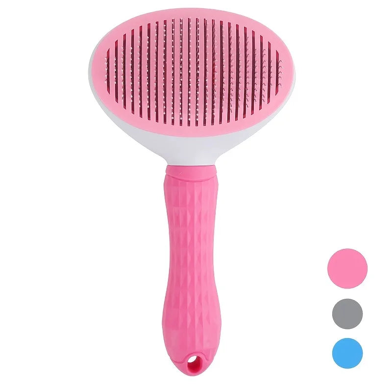 Pet Hair Remover Brush 🐶 | One-Click Self Cleaning Grooming Tool for Dogs & Cats