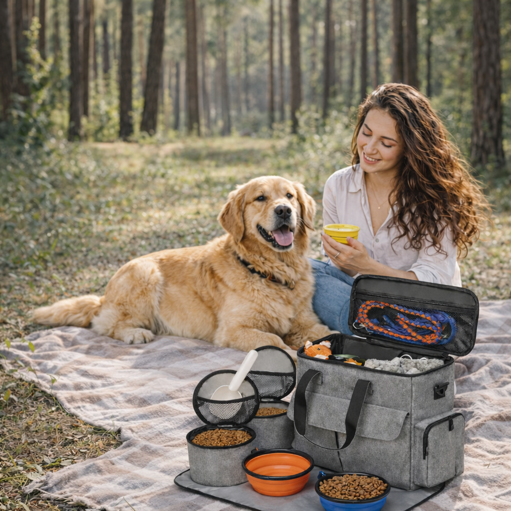 Mochila de Viaje para Perros y Gatos con Gran Capacidad + Accesorios