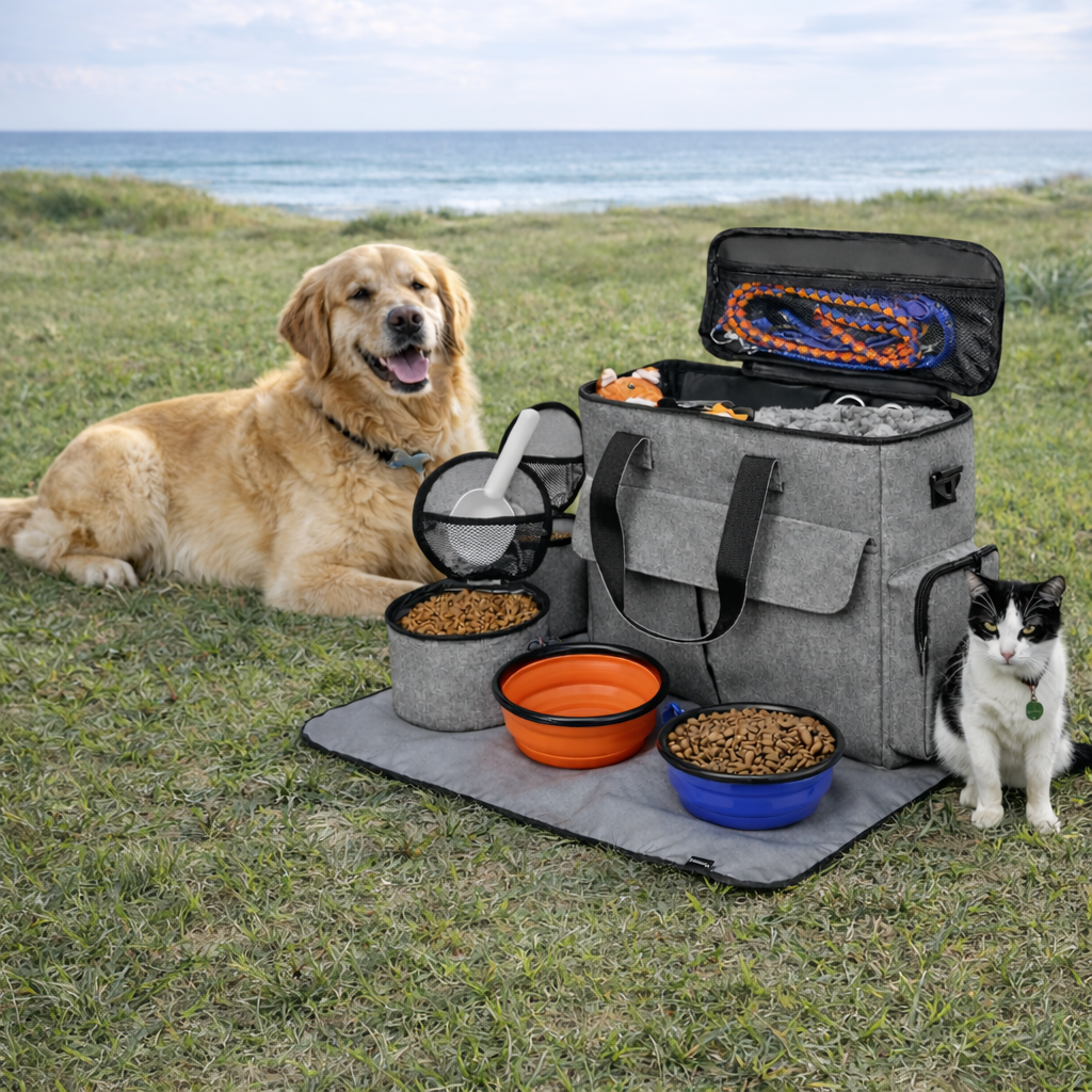 Mochila de Viaje para Perros y Gatos con Gran Capacidad + Accesorios