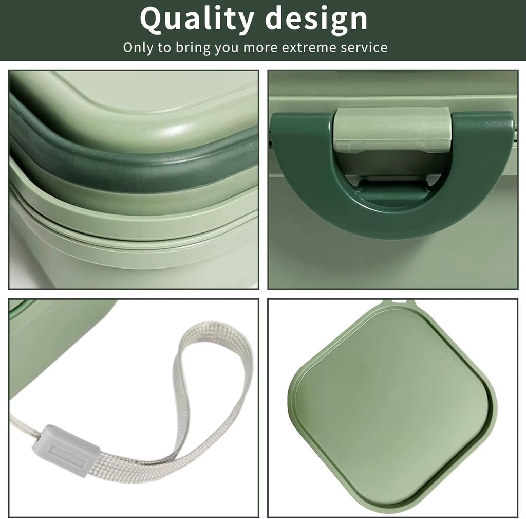 Collapsible Dog Water Bowl, Portable Dog Bowl for Traveling, 2-In-1 Pet Food and Water Feeder - Travel Dog Bowls with Lid for Wa