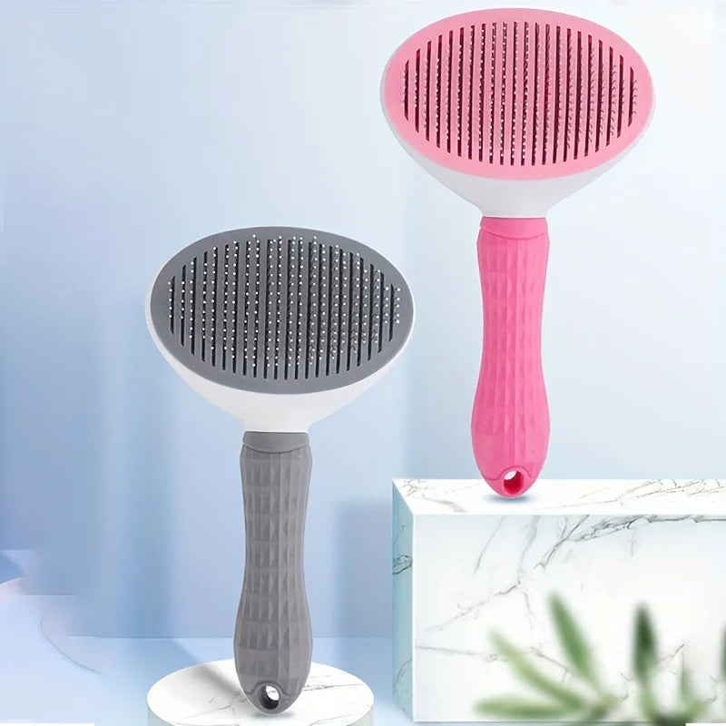 Pet Hair Remover Brush 🐶 | One-Click Self Cleaning Grooming Tool for Dogs & Cats
