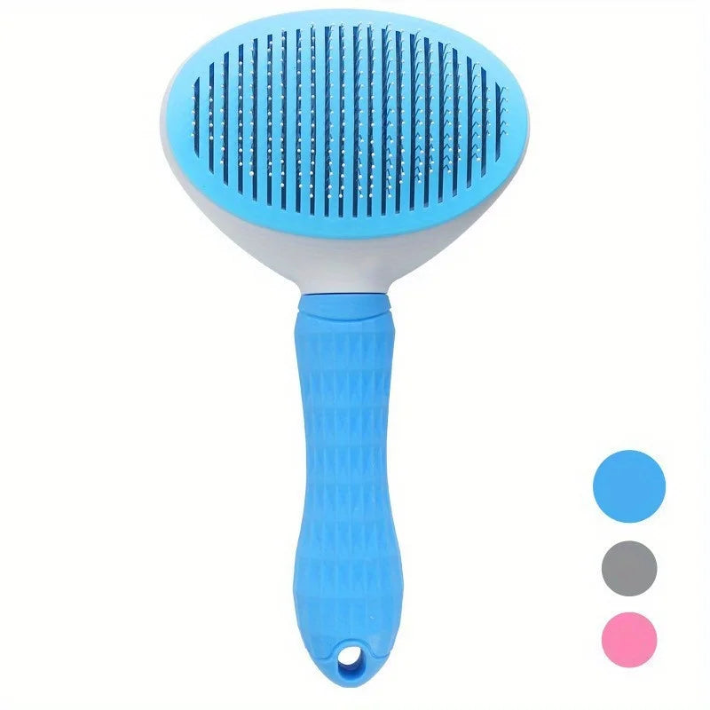 Pet Hair Remover Brush 🐶 | One-Click Self Cleaning Grooming Tool for Dogs & Cats